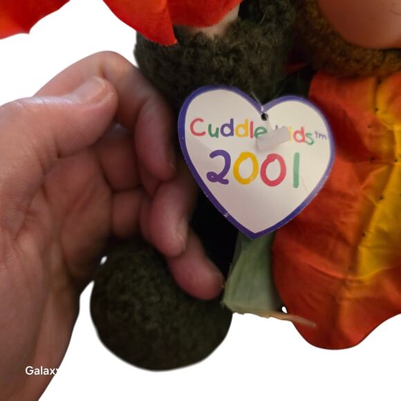 Geppeddo Blossom Flower Cuddle Kids Doll Sophie Porcelain Face 8.5” Plush 2001 - Picture 3 of 6